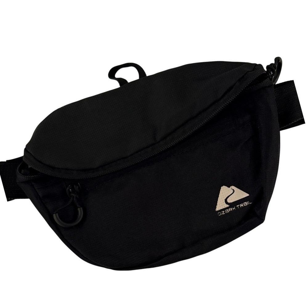 Ozark Trail Fanny Pack Unisex OS Black Waist Bag Hiking Outdoor Ripstop Padded